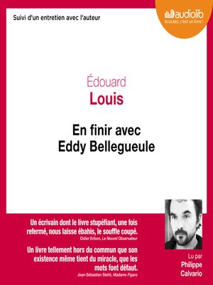 cover image of En finir avec Eddy Bellegueule